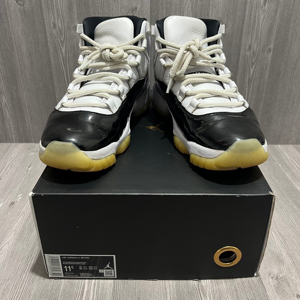 Jordan 11 Retro Gratitude Defining Moments White Black Gold CT8012-170 Size 11.5